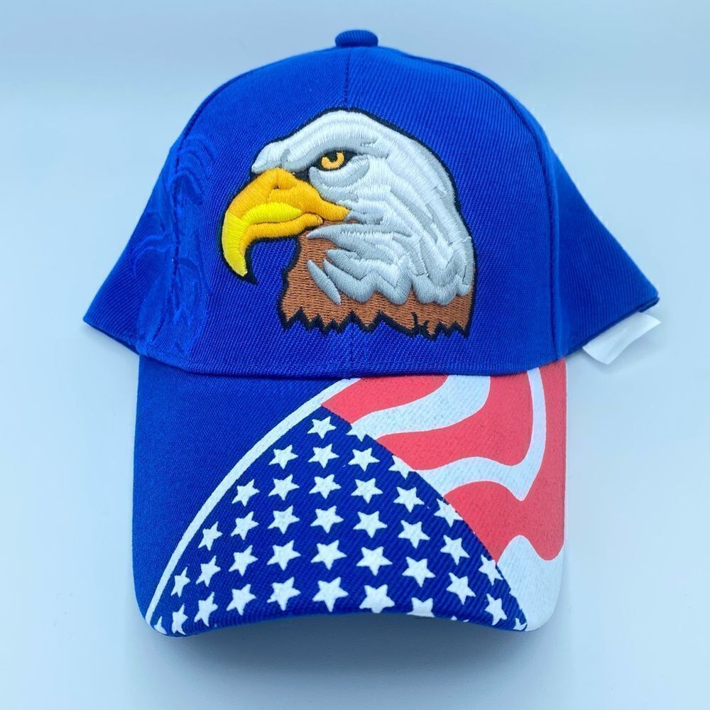 American Eagle Patriotic Baseball Cap By Amrita Singh